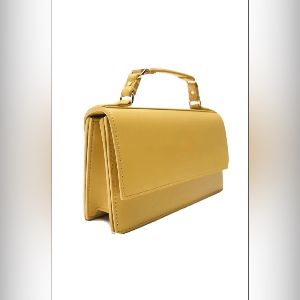 Zara πππYellow Flap Mini City Bag - NWT - Picture 2 of 13